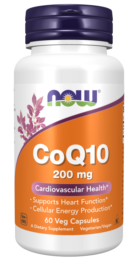 NOW Foods, CoQ10, 200 mg, 60 Veg Capsules