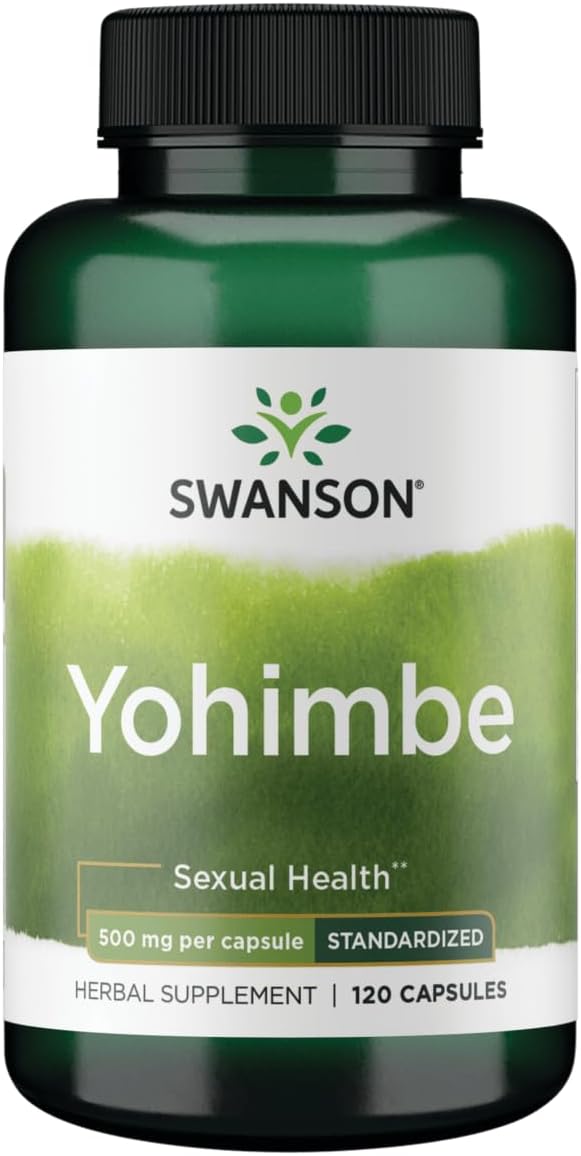 Swanson, Yohimbe, Standardized, 500 mg, 120 Capsules