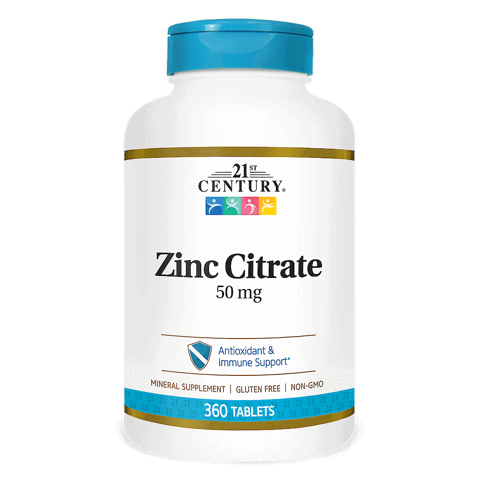 21st Century, Zinc Citrate, 50 mg, 60 Tablets